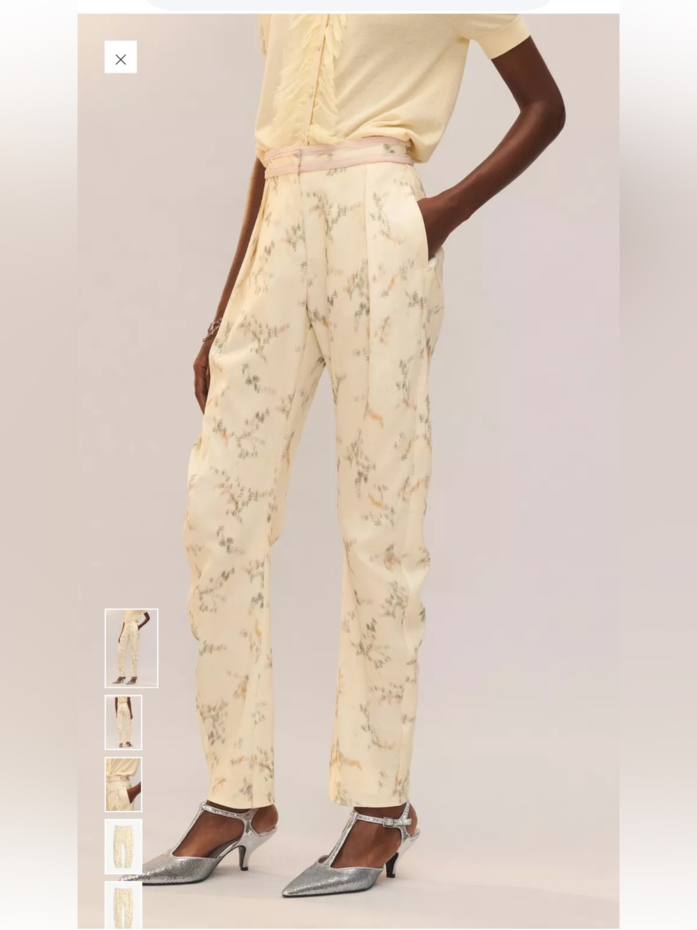 BNWT Zara $169 LIMITED EDITION FLORAL PRINT PANTS Small